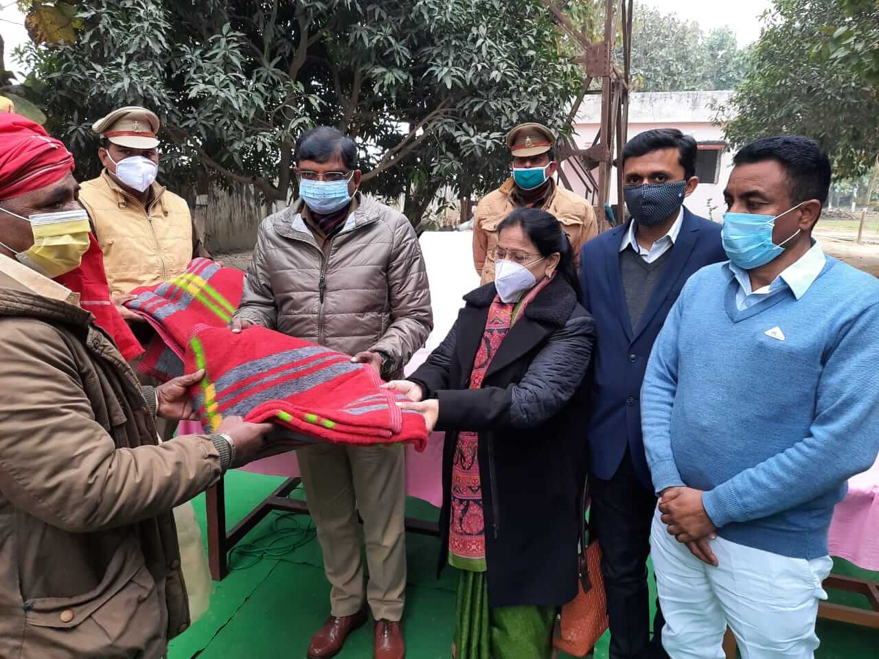 Distribution of Blankets - Shawal at Kolhui Thana